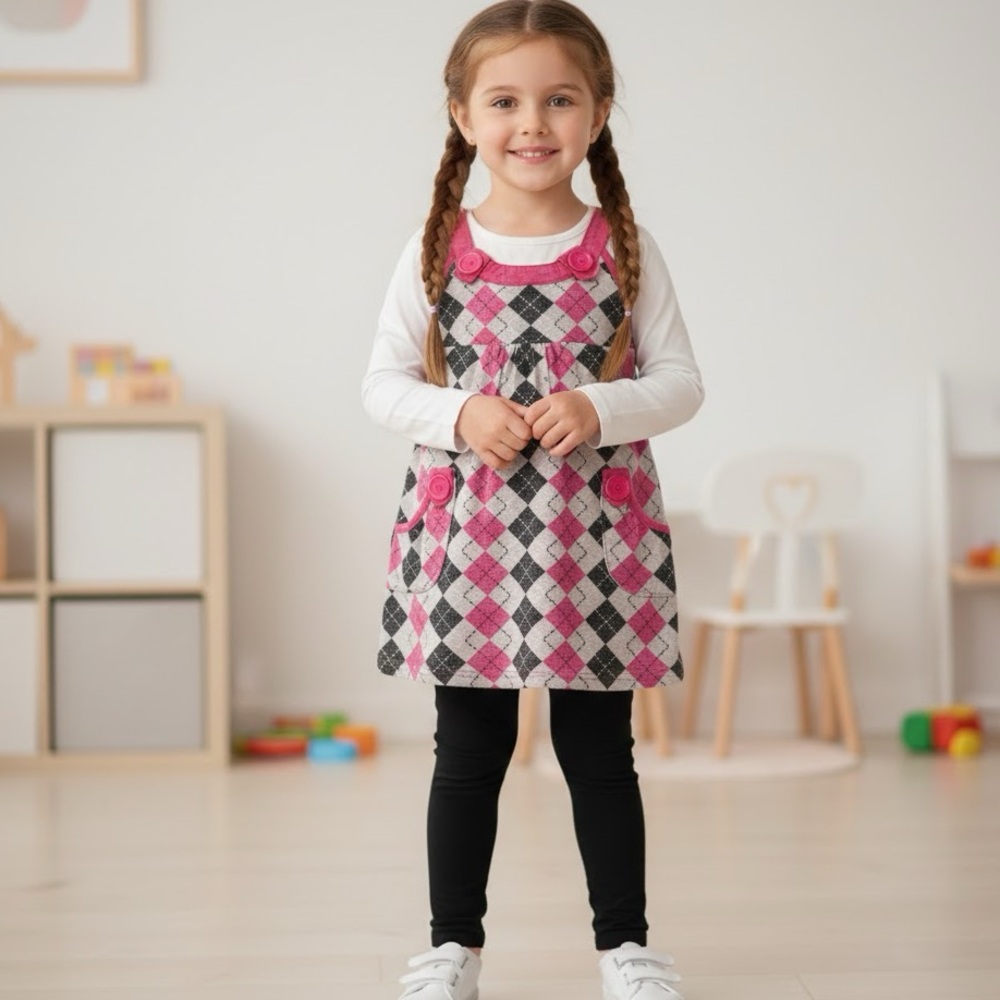 Girls Long Sleeve Dress w/pockets sz 5/6
